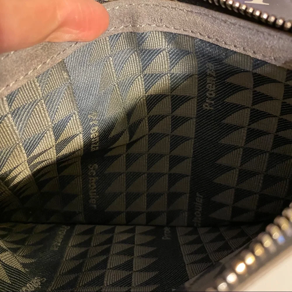 Proenza Schouler gray suede‎ purse small